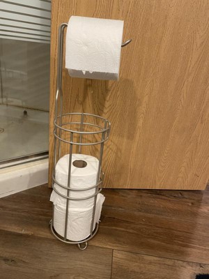 4 Roll Reserve Plus Freestanding Toilet Tissue Holder Silver