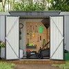 LOVMOR 6 x 4 ft Outdoor Storage Shed, All Weather Tool Shed for Garden, Backyard, Lawn, Black - 4 of 4