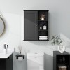 23 in. W x 7 in. D x 27 in. H Bathroom Storage Wall Cabinet in Black - 4 of 4
