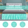 PiccoCasa 18" Drop Ruffle Wrinkle Free Soft Smooth Satin Silk Bed Skirt - 3 of 4