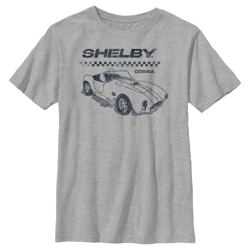 Boy's Shelby Cobra Sports Car Sketch T-Shirt, 1 of 6