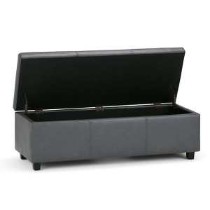 NicBex Faux Leather Storage Ottoman Bench,Upholstered Storage Ottoman with Stitching Design,Modern Storage Bench for Living Room,Bedroom - 1 of 4