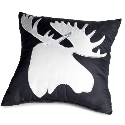 Lakeside Home Sweet Home Lodge Lifestyle 16" Accent Pillow with Moose Motif