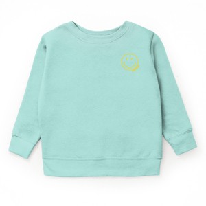 The Juniper Shop SmileyWorld Embroidered Smiley Face Outline Youth Sweatshirt - S - Seafoam - 1 of 3
