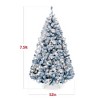 Best Choice Products Pre-Lit Ice Blue Christmas Pine Tree w/ Flocked Branches, Warm-White Lights - 2 of 4