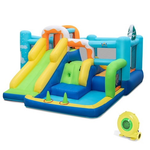 Costway 7-in-1 Kids Inflatable Bounce Castle Multi-play Jumping House ...