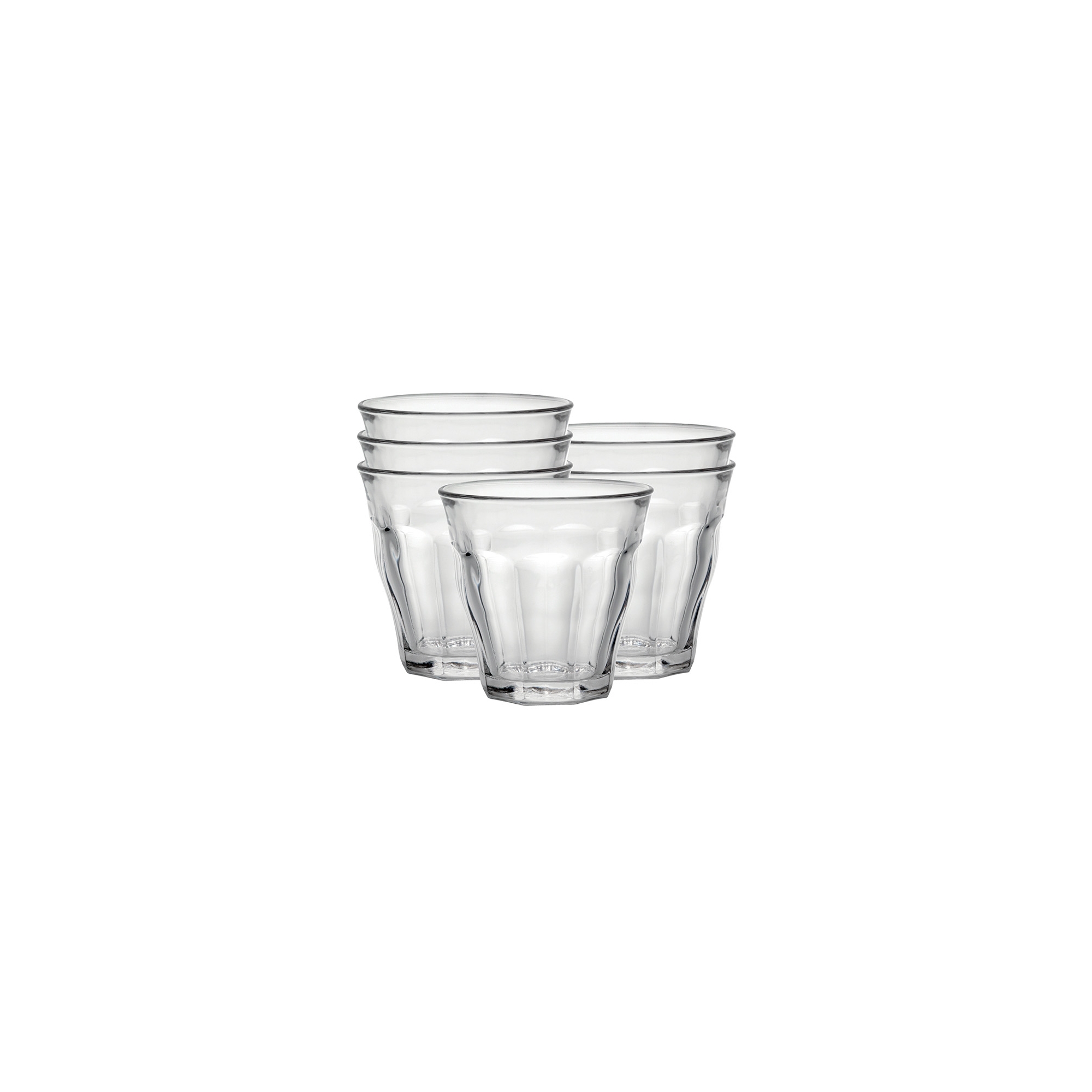 Duralex Picardie Made In France Clear Glass Tumbler, Set of 6, 10.75 ounce
