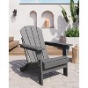 Folding Adirondack Chairs, HDPE Outdoor Patio Chairs All Weather Resistant with Wood Texture for Fire Pit, Deck, Patio, Pool, Backyard - 2 of 4