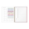 2023 Planner 8.5"x11" Weekly/Monthly Frosted Cover Drawn Peony Dusty Rose - Rachel Parcell - image 3 of 4