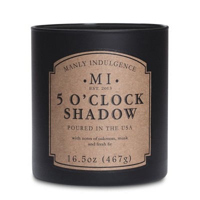 16.5oz Matte Black Glass Jar Soy Candle with Masculine Scent