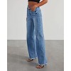 Clearlove Women's Wide Leg Jeans High Waisted Strechy JeansStraight Raw Hem Loose Casual Denim - Blue,X Large - 4 of 4