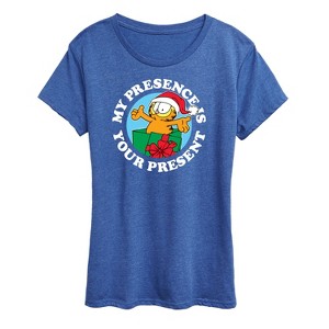 Women's - Garfield - My Presence Is Your Present Short Sleeve Graphic T-Shirt - 1 of 4