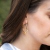 Pavilion Gift Company - Crystal Classic in Gold - 1.5" Austrian Crystal Hoop Earring - Earrings - 3 of 4