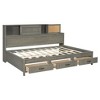 CAVINAS Twin/Full Size Solid Wood Daybed with Upper Shelves & 3 Storage Drawers,Wooden Bed Frame for Kids Room,Bedroom - 4 of 4