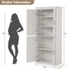 Pantry Cabinet,70" Tall Kitchen Pantry Cabinets with 2 Doors and 3 Adjustable Shelves, Freestanding Cupboard, Modern Storage Cabinet - 2 of 4