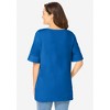 Woman Within Plus Size Perfect Cuffed Elbow-Sleeve Boat-Neck Tee - 3 of 4
