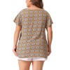 Agnes Orinda Women's Plus Size Cute Short Sleeve V Neck Casual Stripe Blouses - 4 of 4