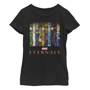 Girl's Marvel Eternals Animated Vertical Boxes Poster T-Shirt - 1 of 4