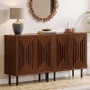 Tribesigns Set of 2 Sideboard Buffet with Storage, 59" Buffet Sideboard Cabinet with Adjustable Shelves, Accent Storage Cabinet - 3 of 4