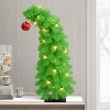 Puleo 3' Pre-Lit Artificial Whimsical Christmas Tree - 2 of 4