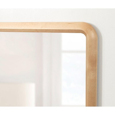 Scandinavian Mid-Century Modern Birchwood Full-Length Mirror - 16x48