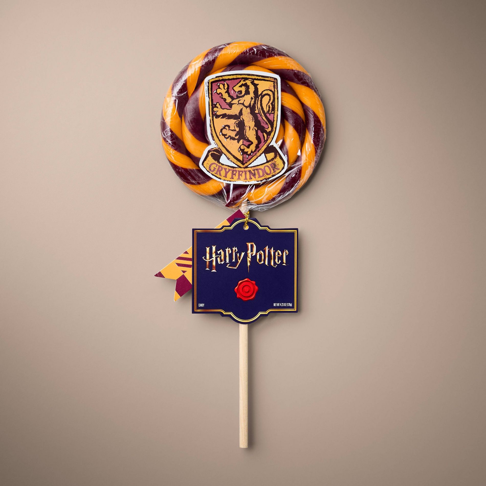 Harry Potter Hogwarts House Lollipop Candy - Gryffindor 4" - 4.23oz/1ct