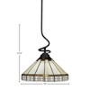 Toltec Lighting Capri 1 - Light Pendant in  Matte Black with 15" Honey & Brown Mission Art Glass Shade - 2 of 2