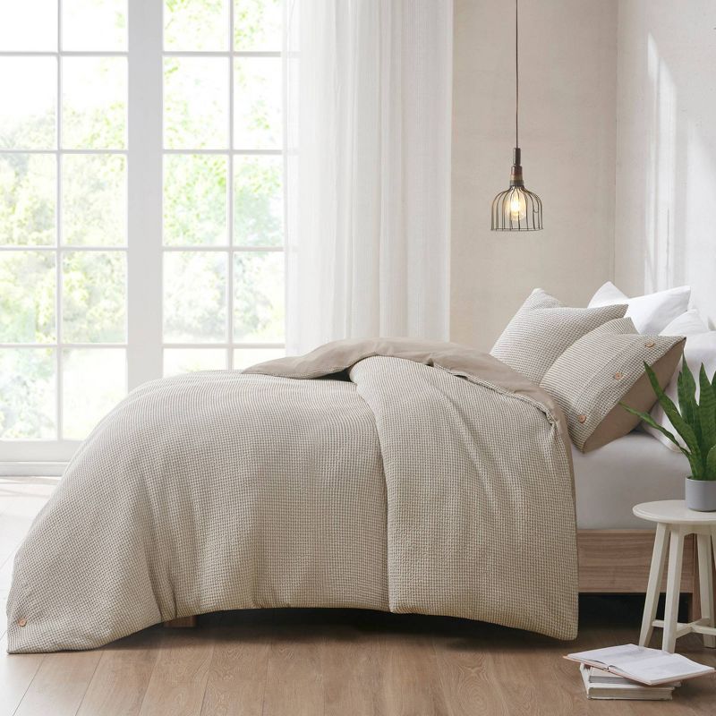 Elena Rayon from Bamboo Blend Waffle Weave Duvet Cover Set, 4 of 13