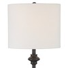 360 Lighting Lynn Modern Industrial Table Lamp Set of 2 with Round Risers 27" Tall Black Drum Shade for Bedroom Living Room Bedside Nightstand Office - 3 of 4