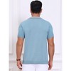 INSPIRE CHIC Men's Knitted Ribbed Hem Short Sleeve Textured Polo Shirts - 3 of 4
