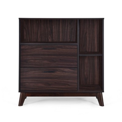 Rattler Mid-Century Modern 2 Drawer Cabinet - Christopher Knight Home