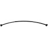 Home Mart Goods Black Metal Shower Curtain Curved Rod Rust Resistant Non-Slip - 40"-64" - 3 of 4