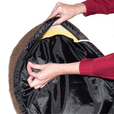 Small Sage Heated Cat Bed with Orthopedic Foam