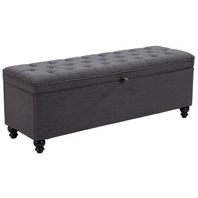 Zuo Halifax Storage Bench Gravel Gray