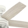 Hunter Fans 44" Margo Lighted Ceiling Fan Textured White Finish with Light Oak Blades for Small Rooms - 3 of 4