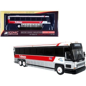 2001 MCI D4000 Coach Bus "Trailways" White and Red Limited Edition to 504 pieces 1/87 (HO) Diecast Model by Iconic Replicas - 1 of 3
