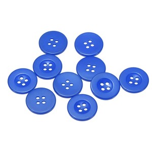 Unique Bargains Resin Craft DIY Round Flat 4-Hole Replacement Sewing Buttons 10 Pcs - 1 of 4