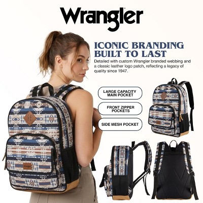 Wrangler Serape Blanket Backpack for Men & Women, Classic Casual Daypack for Travel with Padded Laptop Sleeve — фото 5