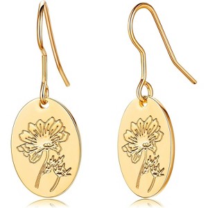 Pearl Dangle Hoop Earrings for Women - Dainty14K Gold Plated Small Drop Chain Hoops Trendy Earring Sets for - 1 of 4