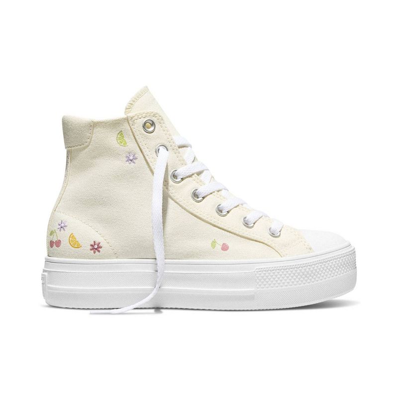 Converse Women's Platform High Top Sneakers - Cream Fruit 6
