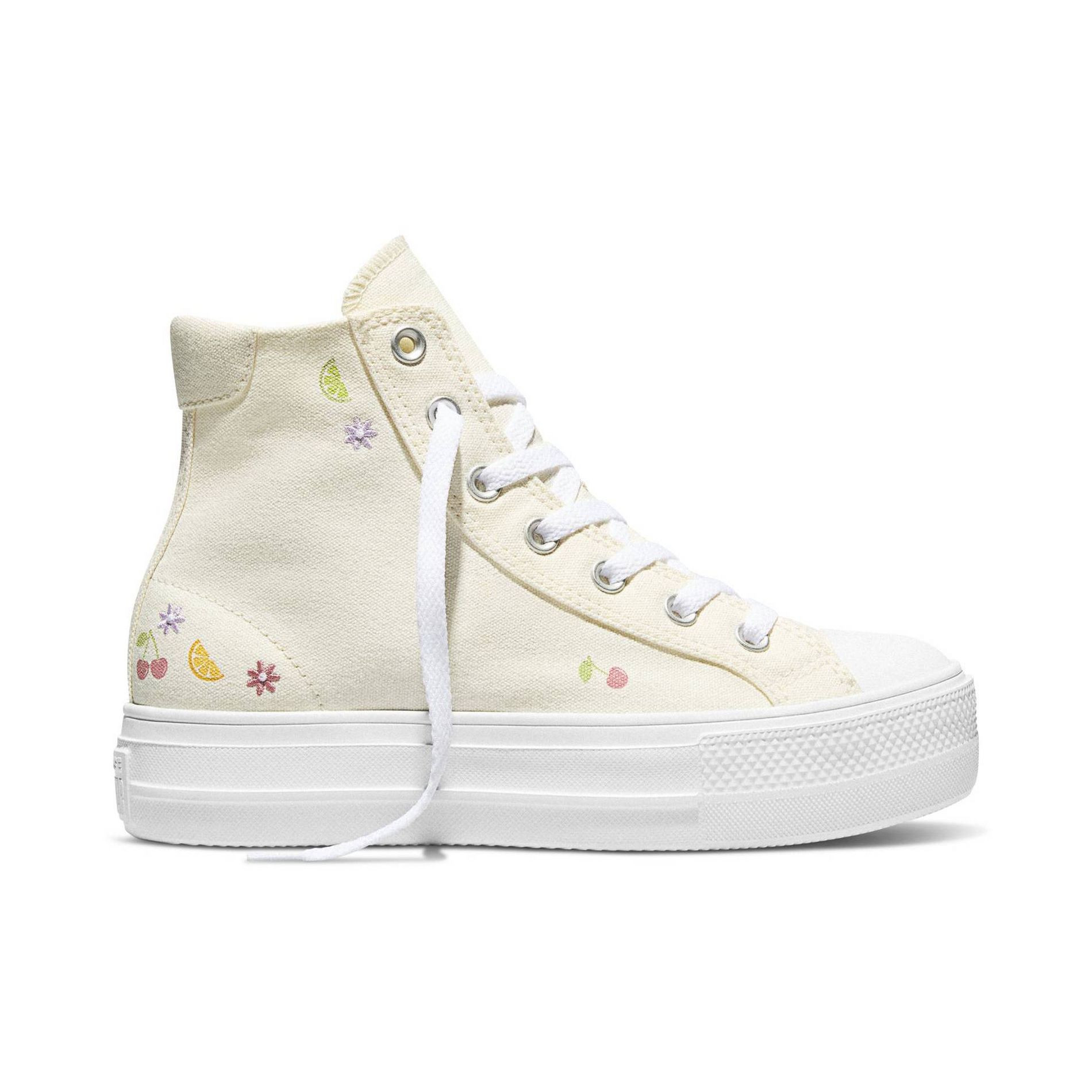 Converse Women's Platform High Top Sneakers - Cream Fruit