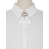 Elerevyo Women's Bowknot Brooch Lace Elegant Ribbon Bow Tie Brooches Collar Pin 1 PCS - 4 of 4