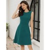INSPIRE CHIC Women's Work Round Neck Sleeveless Fit and Flare Dresses - 2 of 4