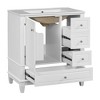 30 Inch Vintage Bathroom Vanity with Sink, One Door with Shelf and Three Drawers, Soft Close Door-Christopher Knight Home - 2 of 4
