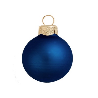 Northlight 28ct Matte Glass Ball Christmas Ornament Set 2" - Midnight Blue