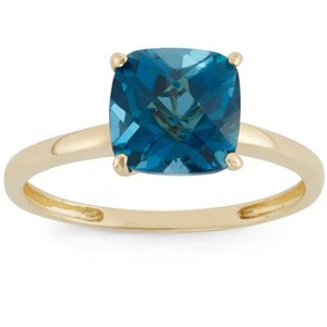 Designs By Gioelli 10K Yellow Gold Cushion Gemstone Solitaire Ring - 1 of 3