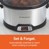 Hamilton Beach 8qt Programmable Slow Cooker - Silver: Stoneware Pot, Automatic Keep Warm, 375W, 8 Quart Stockpot Included - 4 of 4