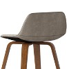 Sapphtopaz Modern Bar Stool Upholstered Dining Chairs with Curved Seat and Backrest Counter Height Barstools Set of 2 for Kitchen Island - 3 of 4