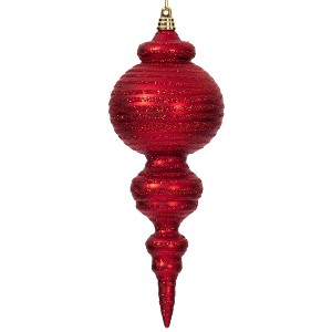 Vickerman 10" Matte with Glitter Finial Ornament - 1 of 3