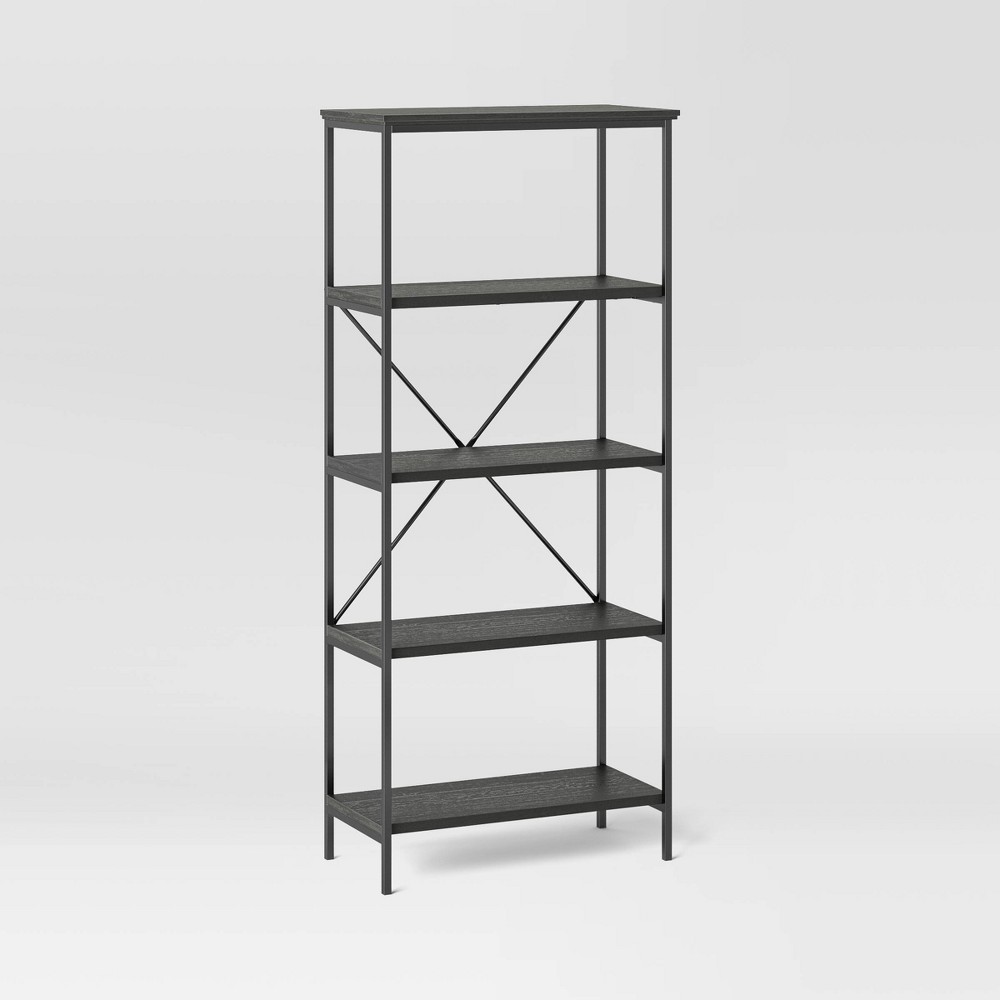 Photos - Wardrobe 72" Ketton 5 Shelf Bookcase - Threshold™